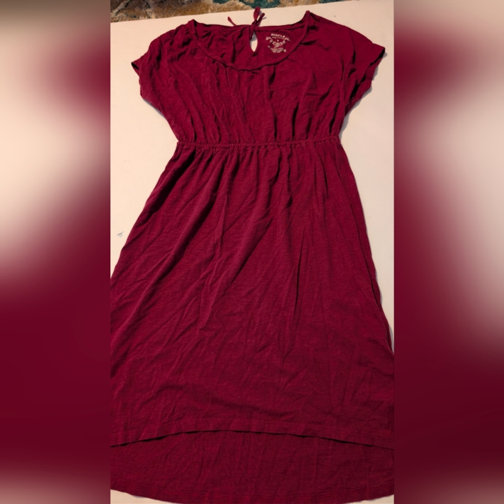 Sonoma Burgundy High Low Dress Small